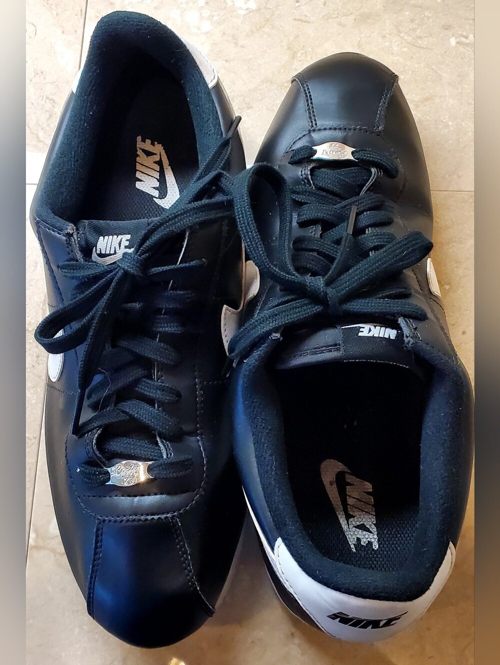 Nike Men’s Cortez Classic Black/White Low-Top Sneaker Size 11.5 - Picture 9 of 13
